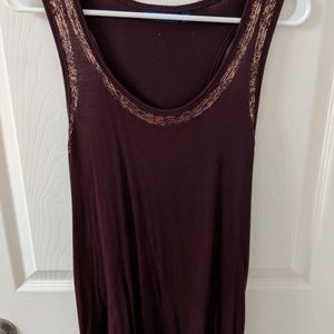 Tank Top with Gold Accent